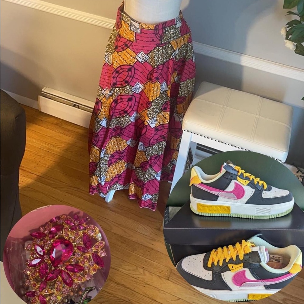 African Print Maxi Skirt View 2